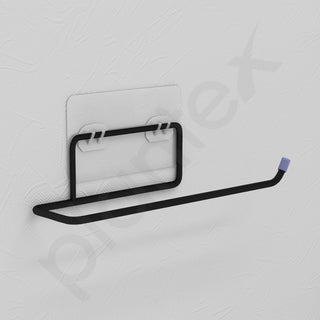 Plantex Self Adhesive Napkin Holder for wash Basin Hand Towel Holder/Towel Hanger for Bathroom Accessories – Pack of 2 (Black)