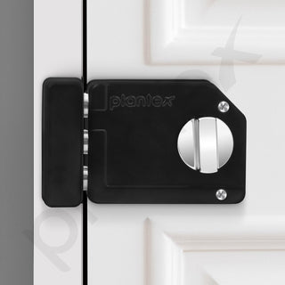 Plantex Tri-Bolt Lock for Main Door/Heavy Duty Door Lock with 4 Keys/Suitable on Single Door for Home/Office/Hotel - Pack of 1 (Z-Black)