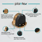 Plantex Premium Floor Mounted Door Buffer/Sound Dampening Rubber Buffer for Bed Room/Living Room/Kitchen/Bathroom Door ÃƒÂ¢Ã¢â€šÂ¬Ã¢â‚¬Å“ Pack of 1 (Rose Gold)