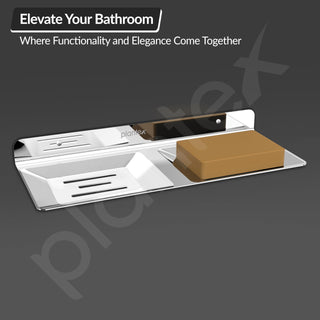 Plantex Stainless Steel Double Soap Holder for Bathroom/Soap Stand/Soap Dish/Wall Mounted Soap Holder/Bathroom Accessories