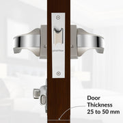 Plantex Heavy Duty Door Lock for Bathroom/Mortise Keyless Handle Door Lock for Store Room/Balcony/Office with Baby Latch ÃƒÂ¢Ã¢â€šÂ¬Ã¢â‚¬Å“(7091 Satin White & Chrome Finish)
