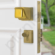 Plantex Heavy Duty Door knob Lock/Stainless Steel Main Door Mortise Lock Handle/Handle Set for Home/Office/Door (Gold & Brass Antique)