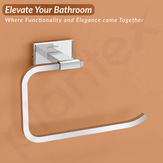 Plantex Stainless Steel Napkin Holder for Wash Basin/Towel Hanger for Bathroom/Hand Towel Holder/Bathroom Accessories - Nexa (Chrome)