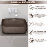 Plantex Ceramic One Piece Commode with Washbasin/Rimless Western Toilet/Bathroom Wash Basin/S Trap Commode for Bathroom - (Choco)