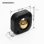 Plantex Square Door Chime with Brass Bell/Dopamine Door Bell for Home/Temple & Meditation Bell for Positive Energy & Home DÃƒÂ©cor - Pack of 1 (DTK-292 - Black)