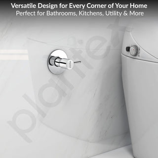 Plantex 25 mm Pure Brass Flush Valve with Teflon Tape & Brass Wall Flange for Commercial & Residential Use-7 Year Warranty (ICO-920-Chrome)