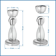 Plantex Magnetic Door Stopper - Pack of 3 (4 Inch,Chrome)
