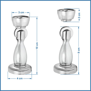 Plantex Magnet Door Stopper/Gate Stopper - Set of 2 (4 Inch,Chrome)