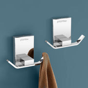 Plantex 304 Grade Stainless Steel Robe Hook/Cloth Holder/Towel Hanger/Bathroom Accessories - Pack of 2 (Iris, Chrome)