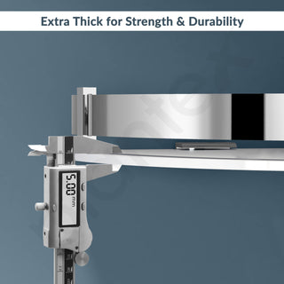 Plantex Bathroom Corner Shelf for Wall Acrylic/Wall Mounted Shelf for Bathroom with Stainless Steel Railings/Wash Room Accessories Items (White, 10x10 inches)