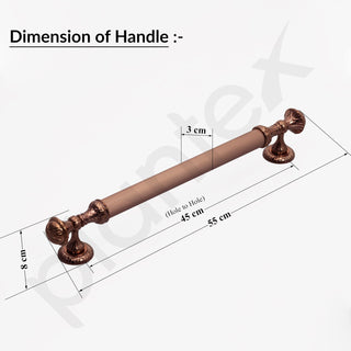 Plantex Heavy Duty Main Door Handle/21.5 Inch Door Handle For Main Door/Pull Handle For Wooden & Glass DoorÂ– Pack Of 1 (320-Pvd Rose Gold Finish) - 3 Years Warranty
