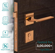 Plantex Main Door Lock/Mortise Lock for Door with 3 Years of Warranty - Robust Door Lock for Home with Brass Lock Body & Cylinder (7105 - PVD Choco)
