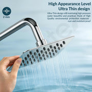 Plantex Stainless Steel 100 mm Rain Flow Overhead Shower with Water Saving Nozzle/Bathroom Shower/Adjustable Shower Head for Bathroom without Arm - (APS-617-Chrome)