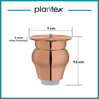 Plantex Heavy Duty Stainless Steel 4 inch Sofa Leg/Bed Furniture Leg Pair for Home Furnitures (DTS-52, Rose Gold) � 8 pcs