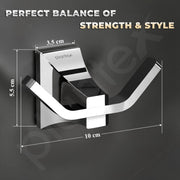 Plantex Robe Hook for Bathroom/Pure Brass Clothes Hanging Hook/Hook for Wall/Bathroom Accessories - Pack of 1 (APS-DL-01, Chrome)