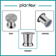 Plantex Heavy Duty Round 3 inch Spare Sofa Legs for Bed Furniture/Sofa Legs for Furniture Fitting/Table Legs/Sofa Leg Set of 2 pcs (Chrome)