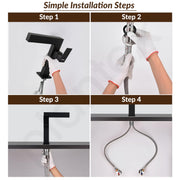 Plantex Single Lever Basin Mixer Tap/Pure Brass Pillar Tap for Wash Basin/Hot and Cold Water Tap for Basin - (7877-Black)