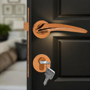 Plantex Door Lock for Home/Main Door Lock Set/Mortise Lock Set with Brass Lock Body & Cylinder - 3 Years of Warranty (7128, PVD Choco)
