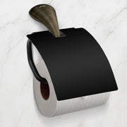 Plantex Smero Pure Brass Toilet Paper Holder/Tissue Paper Stand for Washroom/Bathroom - Contrive (Rich Antique)