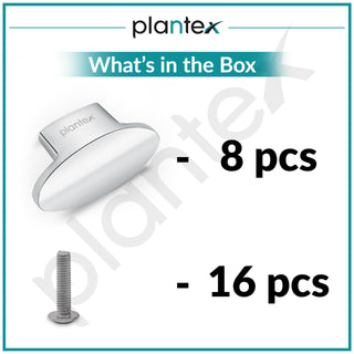 Plantex Knobs for Drawer/Small Drawer Knobs/Knobs for Cabinets/Pull-Push Knobs for Kitchen/Bedroom Drawer - Pack of 8 (Oval, Chrome)
