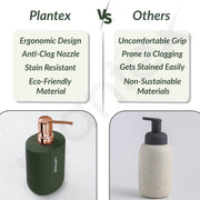 Plantex Ceramic Bathroom Set - Soap Holder for Bathroom/Liquid Soap Dispenser/Tumbler Holder/Toothbrush Holder - 3 Pcs Set