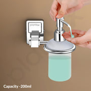 Plantex 304 Grade Stainless Steel Liquid Soap Dispenser/Shampoo Dispenser/Hand Wash Dispenser/Bathroom Accessories Pack of 1, Darcy (Chrome)