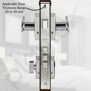 Plantex Main Door Lock/Mortise Lock for Door with 3 Years of Warranty - Robust Door Lock for Home with Brass Lock Body & Cylinder(7020 - Chrome)