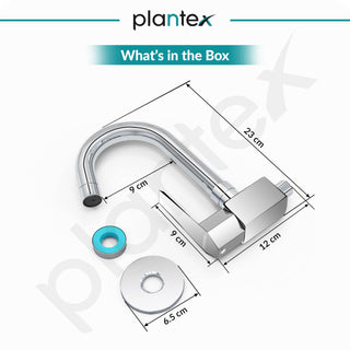 Plantex Kitchen Sink Tap with Water Saving Nozzel/Wall Mount Sink Tap for Kitchen Basin with 360° Swivel Spout (Celesiya-1247)