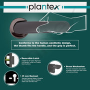 Plantex Door Lock for Home/Main Door Lock Set with 3 Computerized Key/Mortise Lock for Door with Brass Lock Body & Cylinder (SM037, BNM & Black)