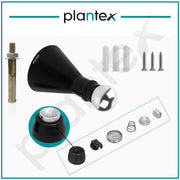 Plantex Door Stopper for Home/High Grade Stainless Steel Door Catcher/5 Inch Door Magnet Stopper/360 Degree Angle Door Magnet for Home/Office/Hotel - (Black)