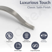 Plantex Cabinet Handle/224mm Handle for Wardrobe/Kitchen Handle/Pull-Push Handle for Home/Office - Pack of 1 (Satin)