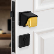 Plantex Stainless Steel Main Door Knob Mortise Lock Handle/Heavy Duty Door Lock/Handle Set for Home/Office/Door Accessories (Gold & Black)