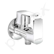 Plantex 2 in 1 Angle Valve with Brass Spindle/Angle Cocke for Bathroom/2 Way Angle Valve Wall Flange and Teflon Tape - Pack of 1 (Saga, Chrome)