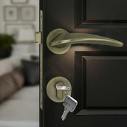 Plantex Door Lock for Home/Main Door Lock Set/Mortise Lock Set with Brass Lock Body & Cylinder & 3 Years of Warranty (7128, Brass Antique)