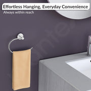 Plantex Stainless Steel Napkin Holder for Wash Basin/Towel Hanger for Bathroom/Napkin Hanger/Bathroom Accessories - Pack of 1 (Chrome)