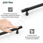 Plantex 12 Inch Main Door Handle/304 Grade Stainless Steel Handle for Door/Black Pull-Push Handle for Home/Office/3 Years Warranty By Plantex - Pack of 1 (APS-150, Black)