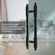 Plantex 12 Inch Main Door Handle/Pull-Push Handle for main door/Stainless Steel Handle for Home&Office/Hotel - Pack of 1 (Z-Black & PVD Black)