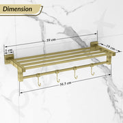 Plantex Stainless Steel 24 Inch Towel Rack for Bathroom/Towel Stand/Towel Holder/Towel Bar/Bathroom Accessories - Pack of 1, Aqua (Brass Antique)