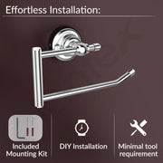 Plantex 304 Grade Stainless Steel Towel Ring/Napkin Hanger for Kitchen/Towel Holder for Wash Basin/Bathroom Accessories, Skyllo (Chrome Finish)