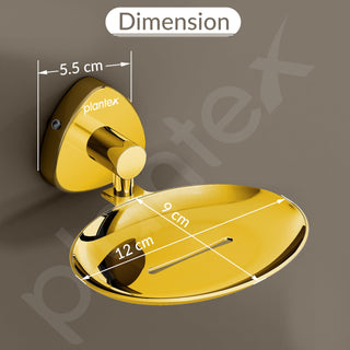 Plantex J4 Stainless Steel Wall Mounted Soap Holder for Bathroom/Soap Holder for Kitchen/Soap Stand for Bathroom/Bathroom Accessories (PVD Gold Finish) Angel