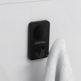 Plantex Robe Hook/Hanging Hooks for Bathroom/Wall Hooks for Hanging Clothes/Hooks for Wall/Bathroom Accessories - Pack of 1 (Black, 574)
