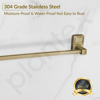 Plantex 304 Grade Stainless Steel 24 inch Towel Hanger for Bathroom/Single Towel Rod/Bar/Towel Stand/Bathroom Accessories - Darcy (Brass Antique)