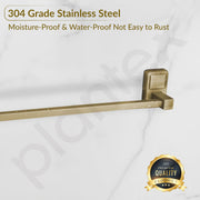 Plantex 304 Grade Stainless Steel 24 inch Towel Hanger for Bathroom/Single Towel Rod/Bar/Towel Stand/Bathroom Accessories - Darcy (Brass Antique)