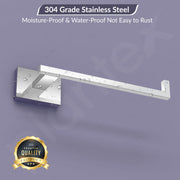 Plantex 304 Grade Stainless Steel Toilet Paper Roll Holder for Bathroom/Tissue Paper Holder Stand for Washroom/Bathroom Accessories - Benz (Chrome)