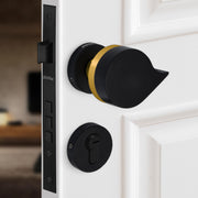 Plantex Heavy Duty Door Lock/Main Door Mortise Lock Handle/Handle Set for Home/Office/Door Accessories (Black, Gold)