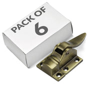 Plantex Cabinet Latch Ã¢â‚¬â€œ Heavy-Duty Hatch Case Bolt for Storage Units, Toolboxes, Kitchen Cabinets & Cupboards - Pack of 6 (Brass Antique)