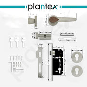 Plantex Heavy Duty Door Lock/Main Door Mortise Lock Handle/Handle Set for Home/Office/Door Accessories - (PT-012, Satin & Wood)