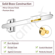 Plantex Smero Pure Brass Hand Towel Hanger/Towel Holder for Washbasin/Napkin Hanger for Wash basin/Bathroom Accessories (Chrome Finish) Superb