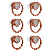 Plantex Drawer Knobs/Ring Drawer Kadi/Pull-Push Knobs for Kitchen/Bedroom Drawer - Pack of 6 (Rose Gold & Satin Black)