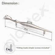 Plantex Cabinet Handle/Kitchen Cabinet Door Handle/Wardrobe/96 mm Cupboard Handle/Door Pull-Push Handle for Home/Office - Pack of 2 (Satin)